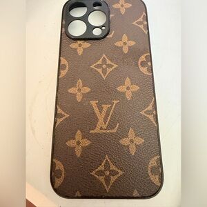 Designer-Style Brown Monogram Phone Case - Luxury Look iPhone 16 pro max